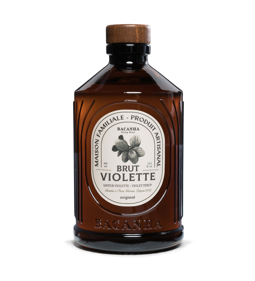 Sirop Brut de violette Bio - sirop artisanal - cocktail - Bacanha Sirop Brut × Atlas des Saveurs